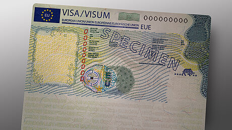 European Union Visa (version 2.0) protected with a KINEGRAM European Union Visa (version 2.0) protected with a KINEGRAM