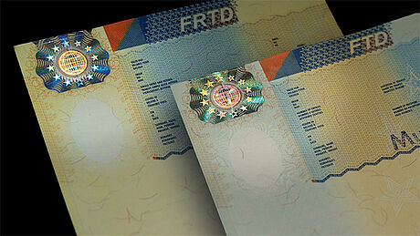 Europe Facilitated (Rail) Transit Document protected with a KINEGRAM Europe Facilitated (Rail) Transit Document protected with a KINEGRAM