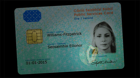 Ireland Public Services Card protected with a KINEGRAM Ireland Public Services Card protected with a KINEGRAM