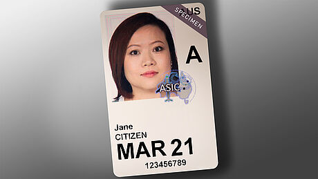 Australia Aviation Security ID card protected with a KINEGRAM Australia Aviation Security ID card protected with a KINEGRAM