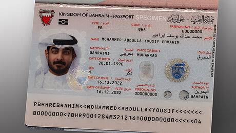 Bahrain Passport with KINEGRAM Bahrain Passport with KINEGRAM
