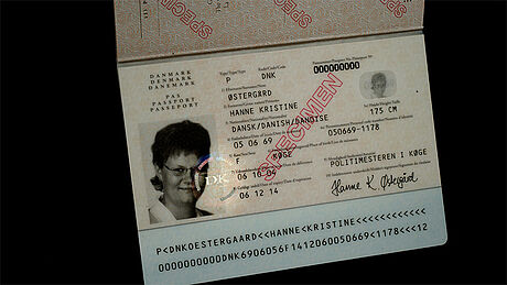 Denmark Passport protected wth a KINEGRAM Denmark Passport protected wth a KINEGRAM