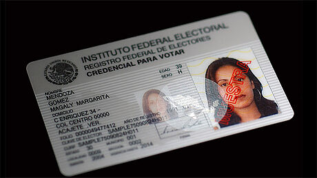 Mexico IFE Voting Card protected with a KINEGRAM Mexico IFE Voting Card protected with a KINEGRAM