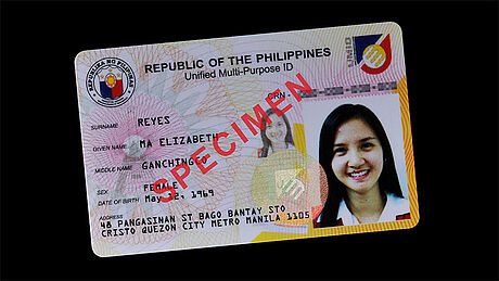 Philippines Social Security Card protected wth a KINEGRAM Philippines Social Security Card protected wth a KINEGRAM