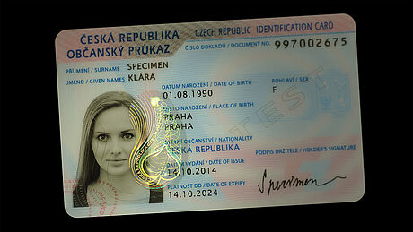Czech Republic ID Card protected wth a KINEGRAM Czech Republic ID Card protected wth a KINEGRAM