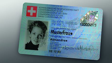Switzerland ID Card protected wth a KINEGRAM Switzerland ID Card protected wth a KINEGRAM