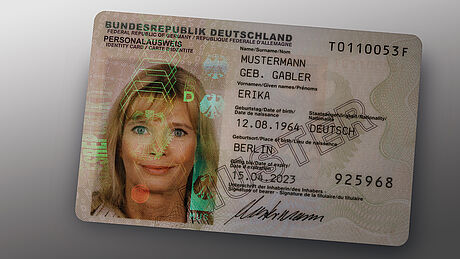 Germany ID Card protected wth a KINEGRAM Germany ID Card protected wth a KINEGRAM