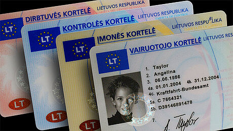 Lithuania Tachograph Card protected with a KINEGRAM Lithuania Tachograph Card protected with a KINEGRAM