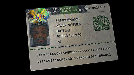 United Kingdom Free Movement Document protected wth a KINEGRAM United Kingdom Free Movement Document protected wth a KINEGRAM