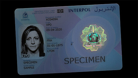 Interpol ID Card protected with a KINEGRAM Interpol ID Card protected with a KINEGRAM