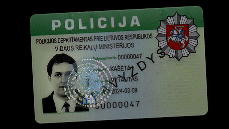 Lithuania Police ID Card protected wth a KINEGRAM Lithuania Police ID Card protected wth a KINEGRAM