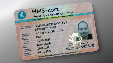 Norway HSE Card Building and Construction protected wth a KINEGRAM Norway HSE Card Building and Construction protected wth a KINEGRAM