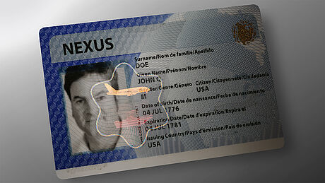 United States Trusted Traveler Card protected wth a KINEGRAM United States Trusted Traveler Card protected wth a KINEGRAM