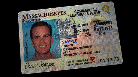 United States Driver's License (State of Massachusetts) protected wth a KINEGRAM United States Driver's License (State of Massachusetts) protected wth a KINEGRAM