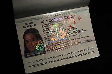 Haiti Passport protected with a KINEGRAM Haiti Passport protected with a KINEGRAM
