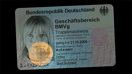 Germany Military ID Card protected wth a KINEGRAM Germany Military ID Card protected wth a KINEGRAM