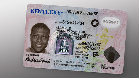 Kentucky Driver's License protected with KINEGRAM ZERO.ZERO Combi Kentucky Driver's License protected with KINEGRAM ZERO.ZERO Combi