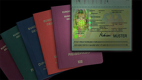 Germany Passport editions protected wth a KINEGRAM Germany Passport editions protected wth a KINEGRAM