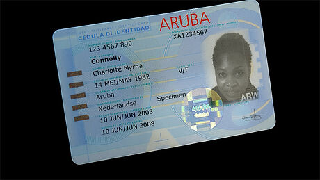 Aruba ID Card protected with a KINEGRAM Aruba ID Card protected with a KINEGRAM