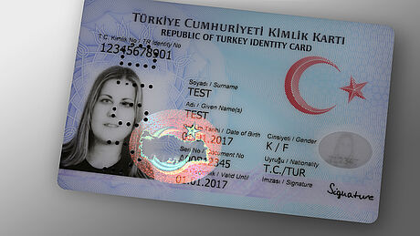 Türkiye ID Card protected wth a KINEGRAM Türkiye ID Card protected wth a KINEGRAM