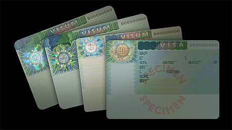 European Union Visa (versions 1a, 1b, 1c, 1d) protected with a KINEGRAM European Union Visa (versions 1a, 1b, 1c, 1d) protected with a KINEGRAM