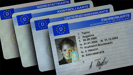 Germany Tachograph Card protected wth a KINEGRAM Germany Tachograph Card protected wth a KINEGRAM