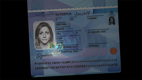 Interpol Passport protected with a KINEGRAM Interpol Passport protected with a KINEGRAM
