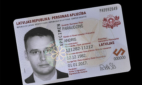 Latvia ID Card protected with a KINEGRAM Latvia ID Card protected with a KINEGRAM