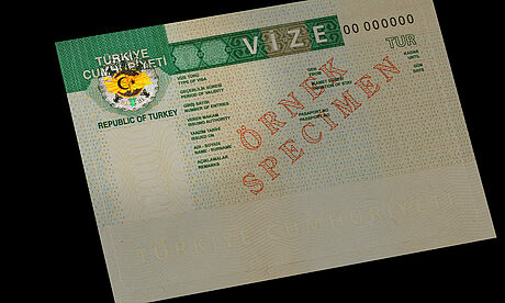 Türkiye Visa protected wth a KINEGRAM Türkiye Visa protected wth a KINEGRAM