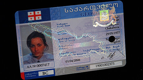 Georgia Driver's License protected wth a KINEGRAM Georgia Driver's License protected wth a KINEGRAM