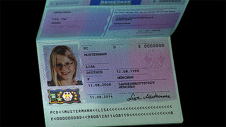 Germany Temporary Passport protected wth a KINEGRAM Germany Temporary Passport protected wth a KINEGRAM