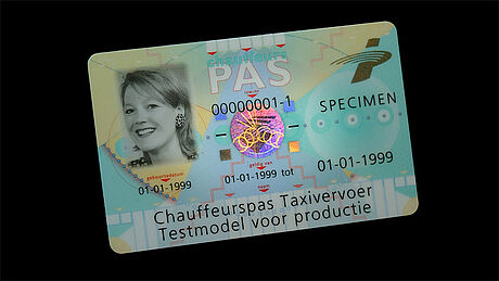 The Netherlands Taxi ID Card protected wth a KINEGRAM The Netherlands Taxi ID Card protected wth a KINEGRAM