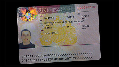 United Kingdom Certificate of Entitlement protected wth a KINEGRAM United Kingdom Certificate of Entitlement protected wth a KINEGRAM
