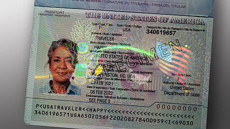 United States Emergency Passport protected wth a KINEGRAM United States Emergency Passport protected wth a KINEGRAM