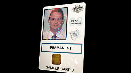 Australia Government ID Card protected with a KINEGRAM Australia Government ID Card protected with a KINEGRAM