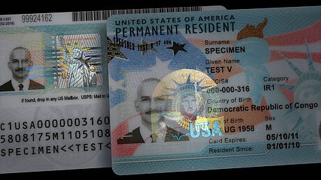 United States Green Card protected wth a KINEGRAM United States Green Card protected wth a KINEGRAM