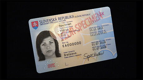Slovakia ID Card protected wth a KINEGRAM Slovakia ID Card protected wth a KINEGRAM