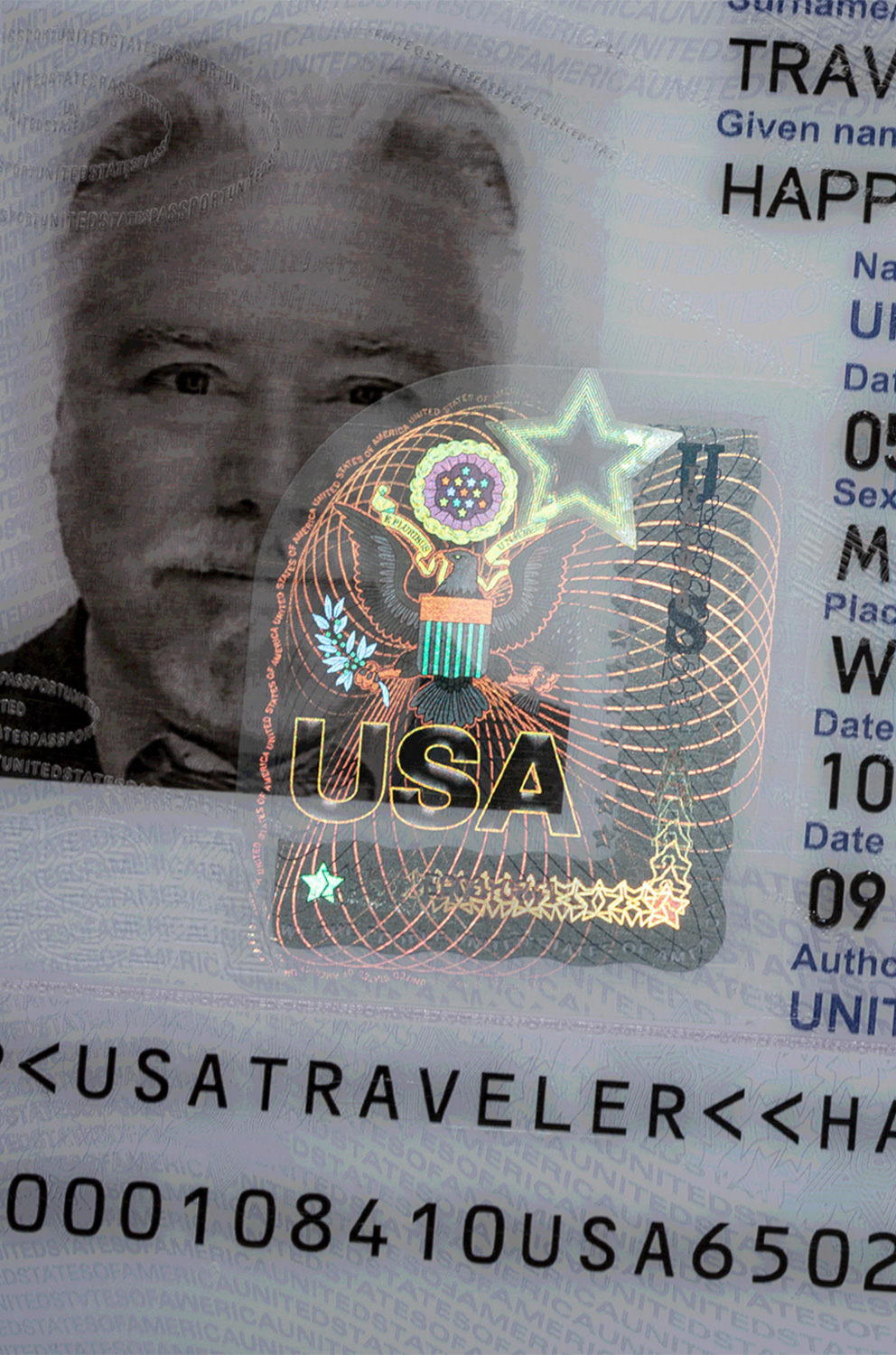 KINEGRAM on U.S. Passport The U.S. Passport is secured by a KINEGRAM